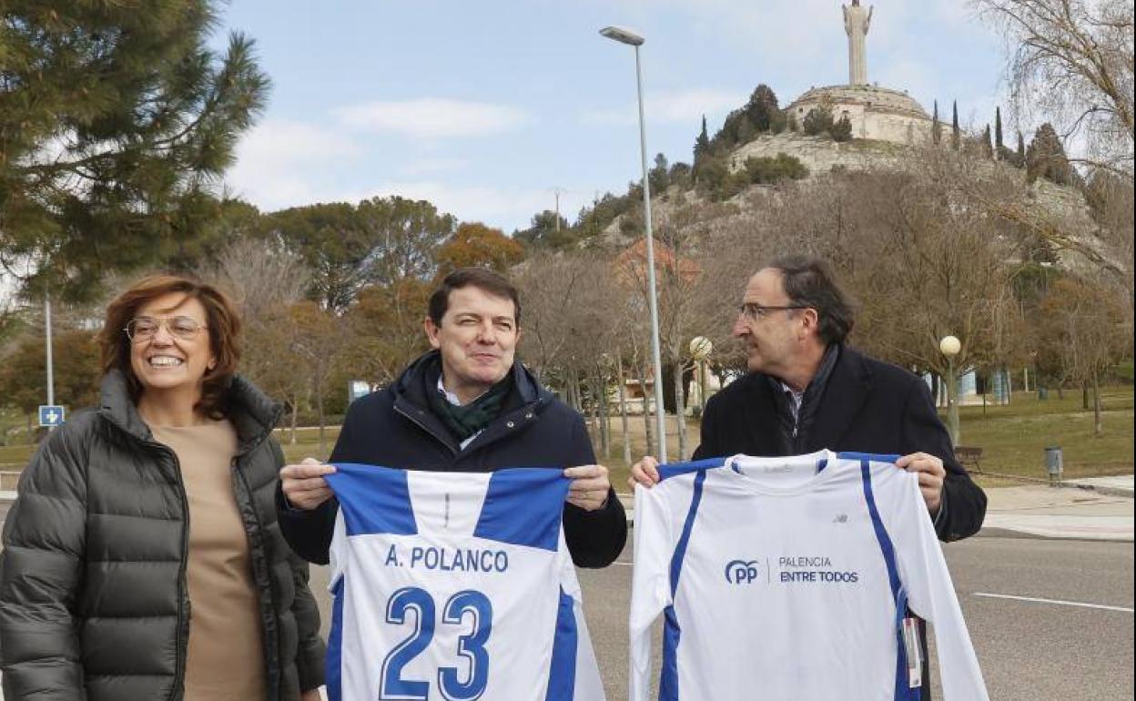 Armisén, Mañueco y Polanco, en el barrio del Cristo.