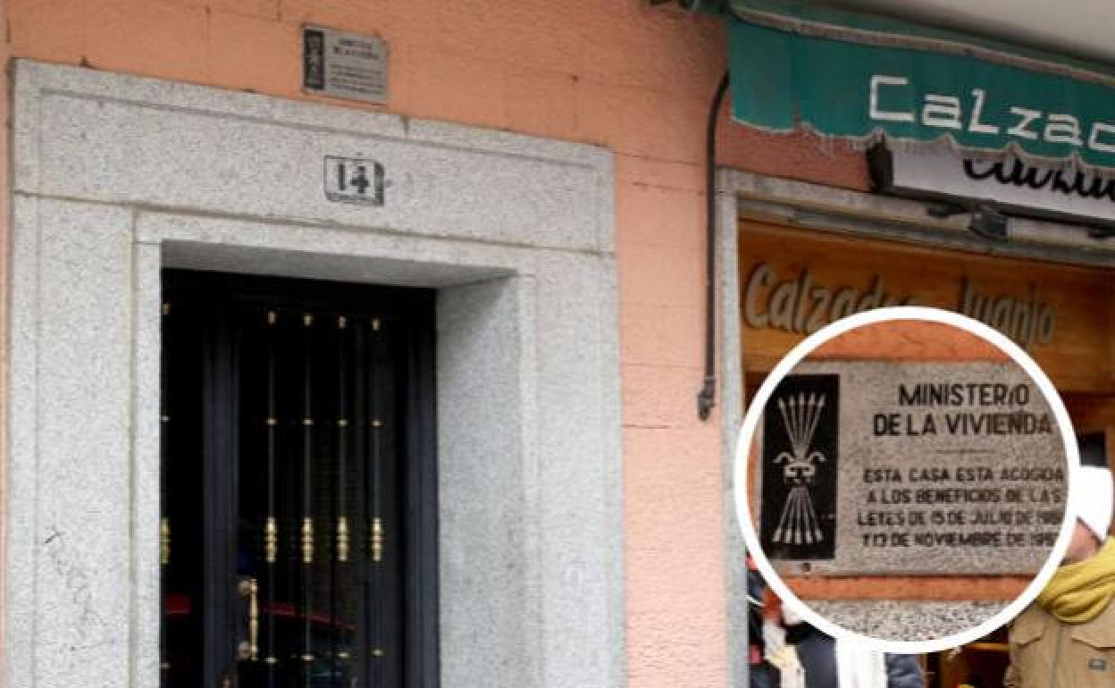 Placa situada en la calle Blanca de Silos, en el barrio de Santa Eulalia. 