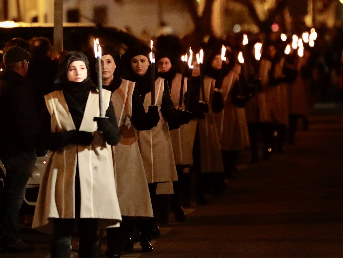 Recreación, este sábado, de la llegada de la reina Juana a Tordesillas.