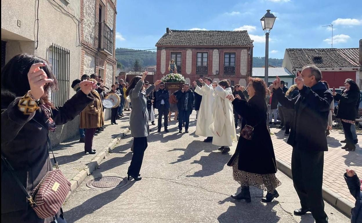 Procesión en honor al Santo Ángel de la Guarda, este sábado en Megeces.