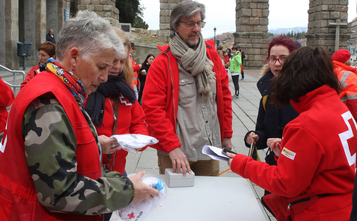 Marcha solidaria de la Cruz Roja en Segovia. 