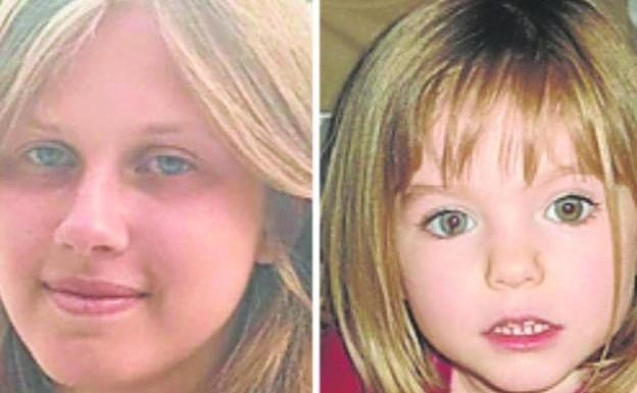 A la izquierda, la polaca Julia Faustyna. A la derecha, Madeleine McCann cuando desapareció en Portugal.