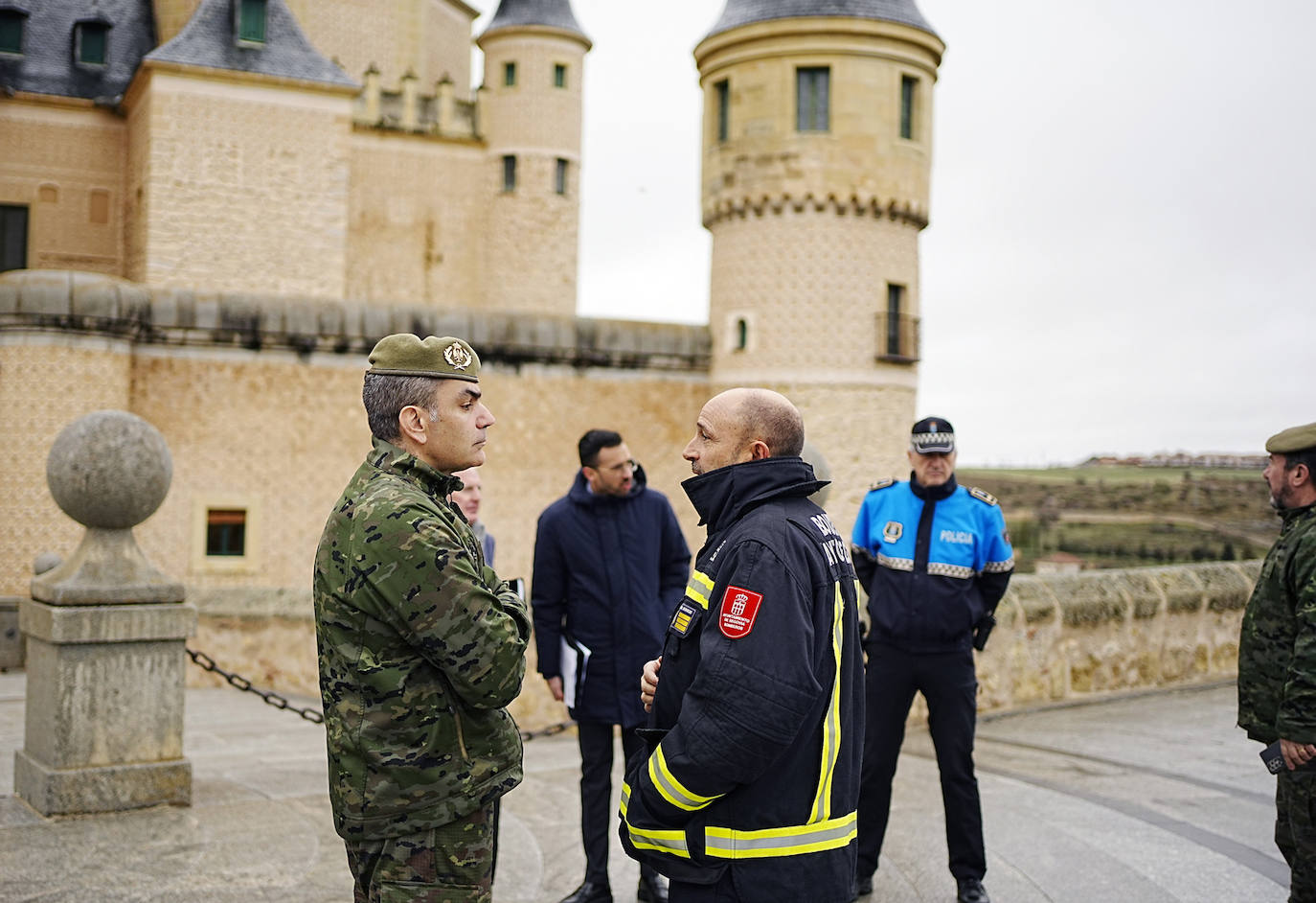 Simulacro de emergencias en el Alcázar de Segovia. ICAL Y EL NORTE