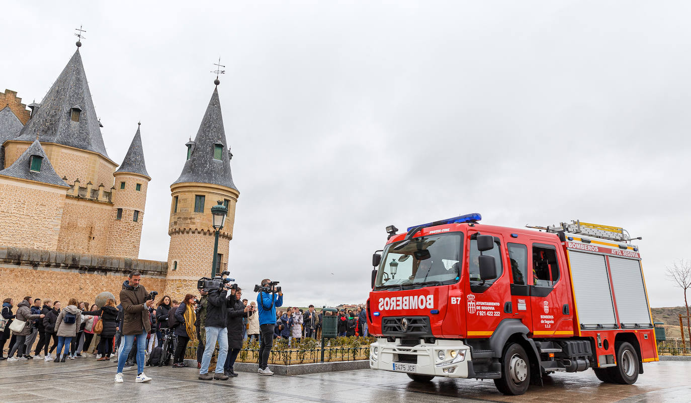 Simulacro de emergencias en el Alcázar de Segovia. ICAL Y EL NORTE