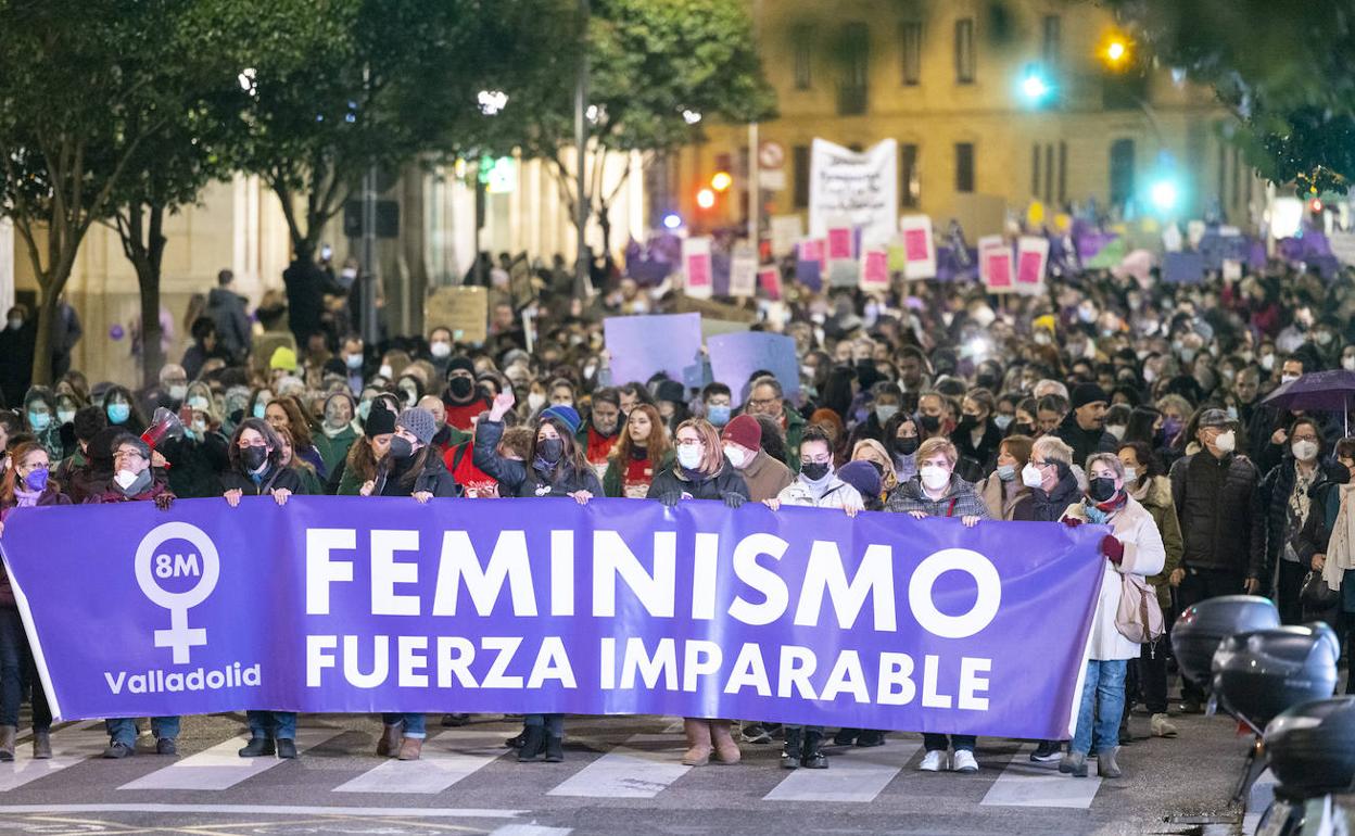 La manifestación del Día de la Mujer en Valladolid, imagen de archivo.