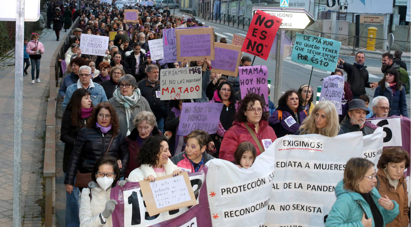 Manifestación del Día de la Mujer en Segovia. 