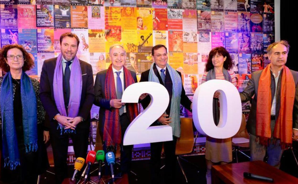 Presentación de los actos por el vigésimo aniverario de la fundación Casa de la India en Valladolid. 