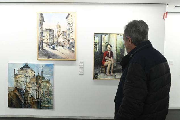 La exposición del II Certamen de Pintura Provincia de Valladolid.