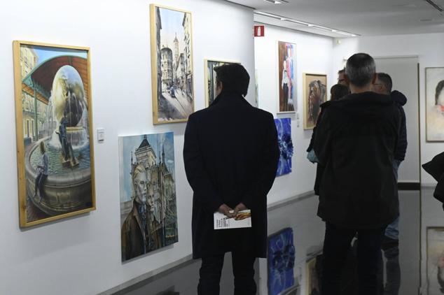 La exposición del II Certamen de Pintura Provincia de Valladolid.