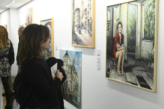 La exposición del II Certamen de Pintura Provincia de Valladolid.