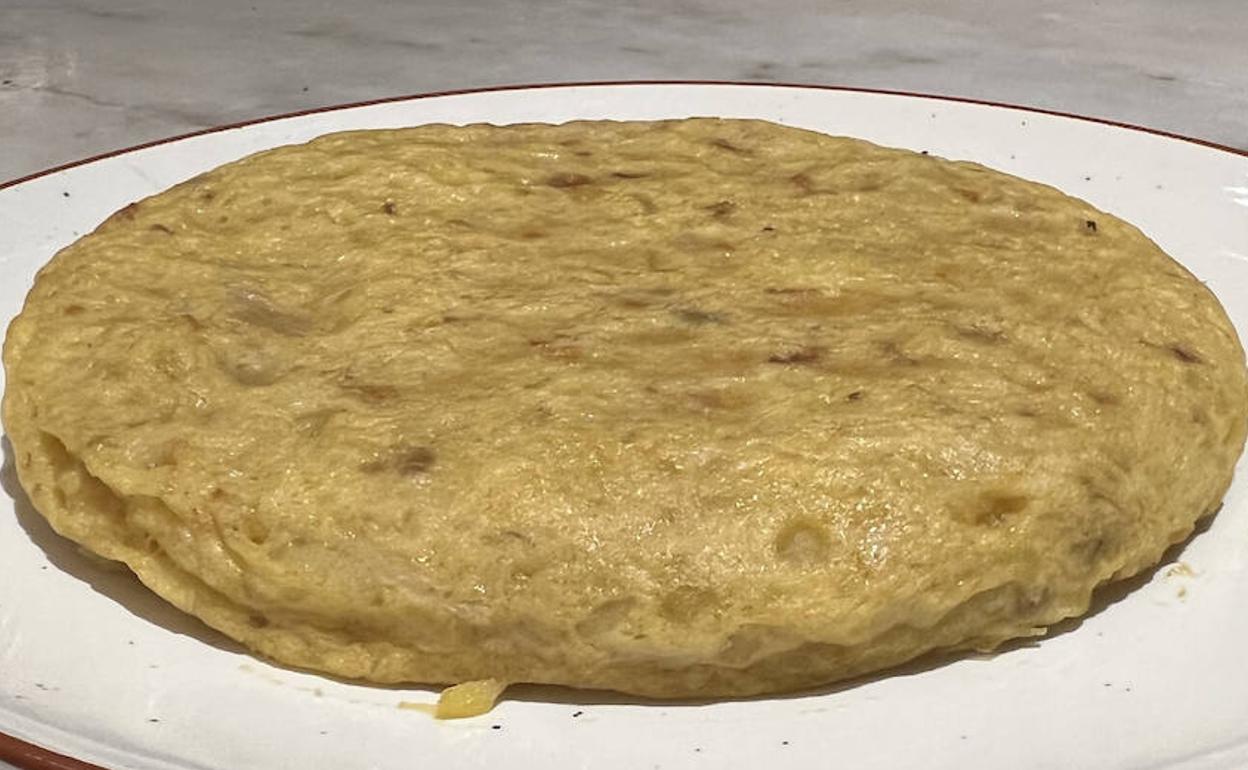 La tortilla de patata de un restaurante de Valladolid.