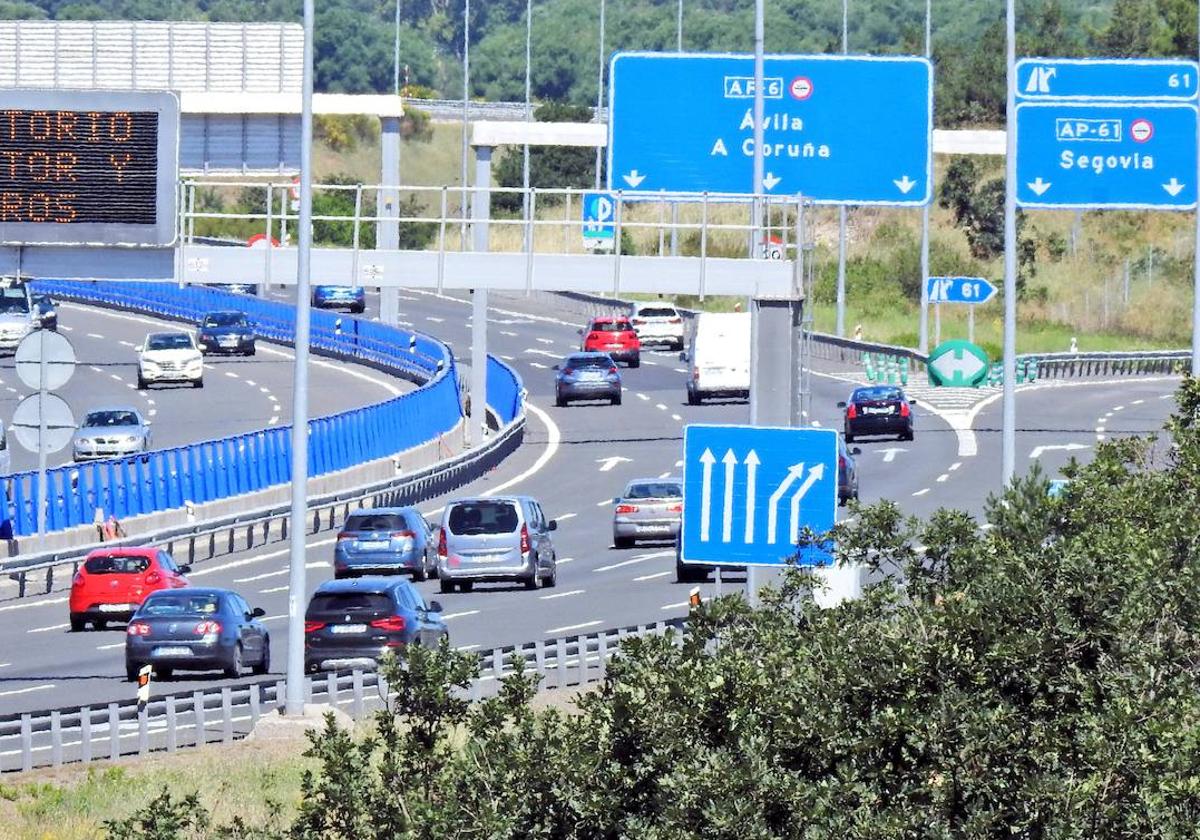 Punto en el que la AP-61 y la AP-6 dividen sus trayectos.