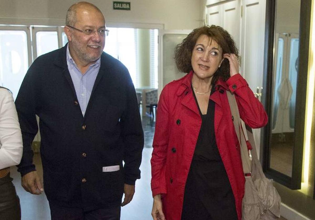 Francisco Igea y Soraya Rodríguez, en el inicio de campaña de Ciudadanos en Valladolid en 2019.