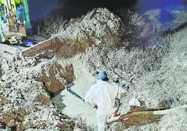 Trabajos de reparación de la tubería durante la Nochevieja.