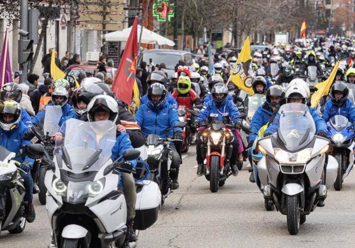 Desfile de banderas celebrado este sábado en Valladolid.