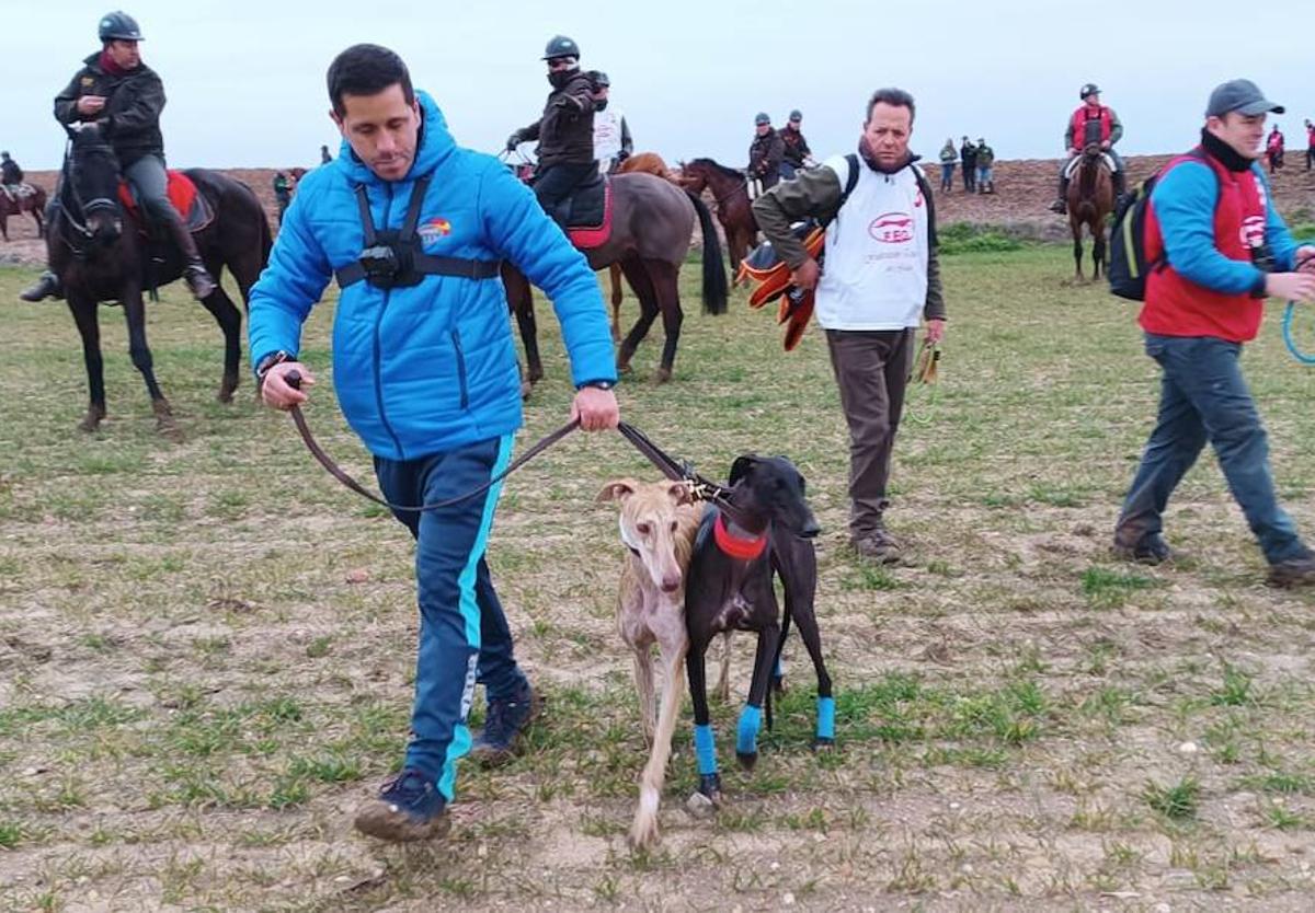 Miles de aficionados se acercaron este sábado hasta la Cuesta de los Picos de Nava del Rey para seguir de cerca los cuartos de final del Campeonato Nacional de Galgos.