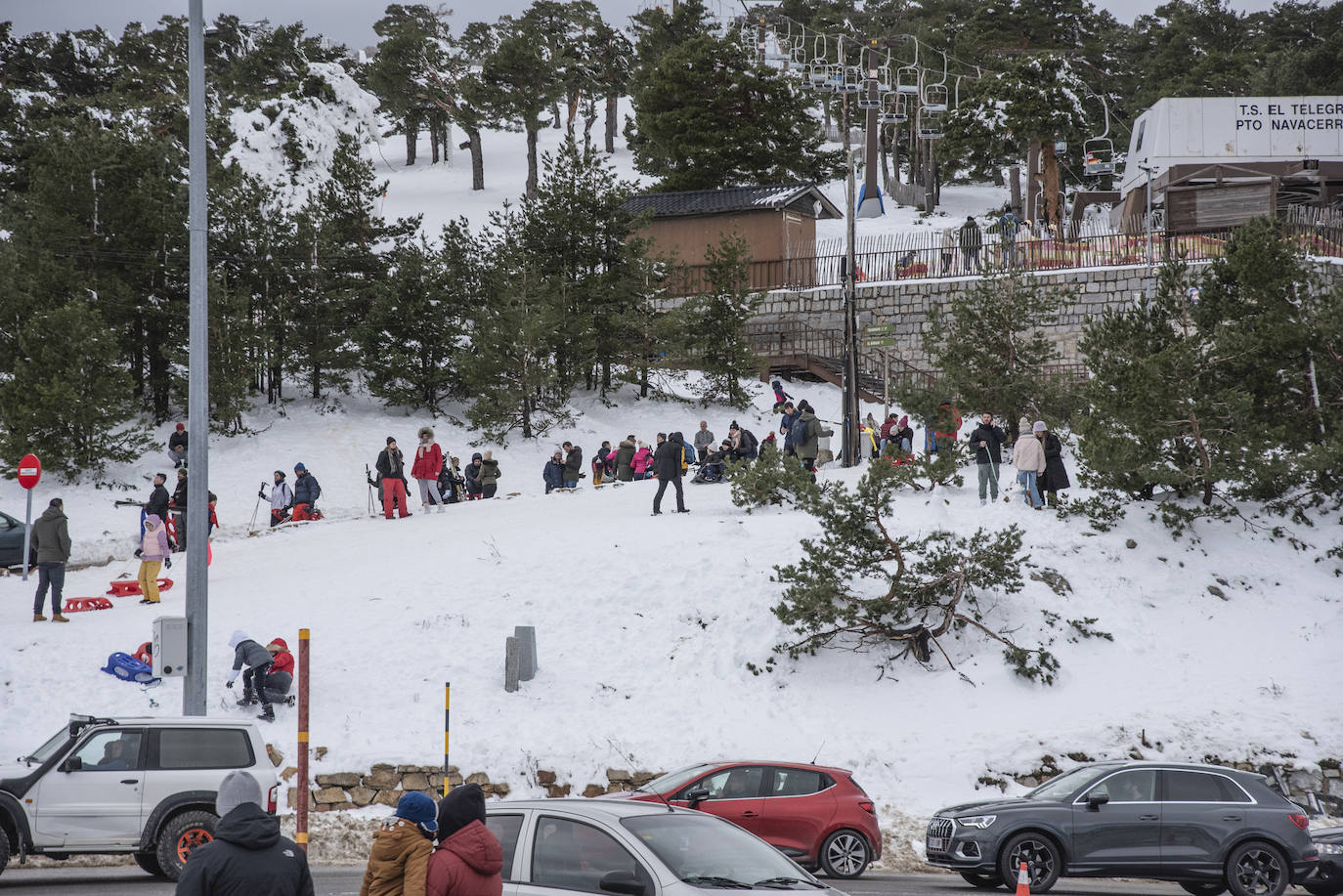 Los colapsos en Navacerrada, en imágenes