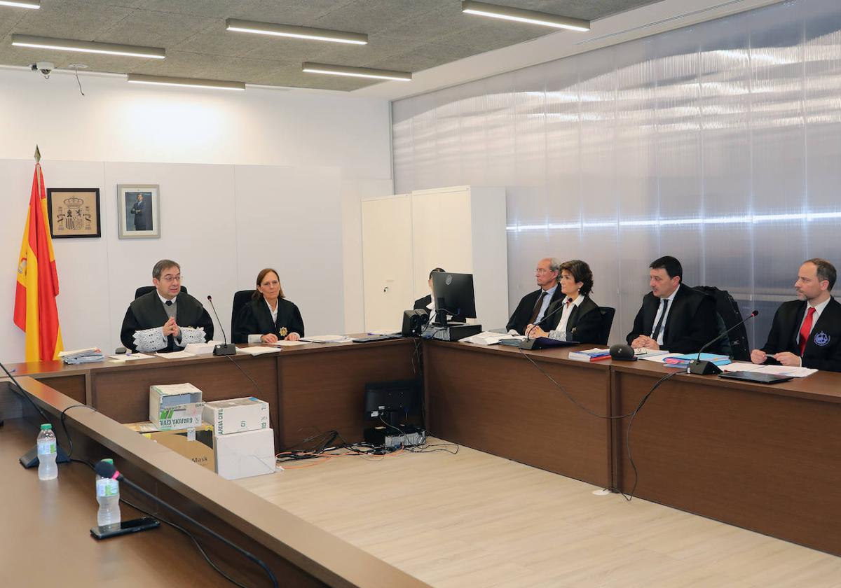 Sala de la Audiencia de Palencia donde se celebra el juicio.