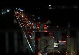 Atasco en la A-62, a la altura de Matilla de Caños, debido al accidente.