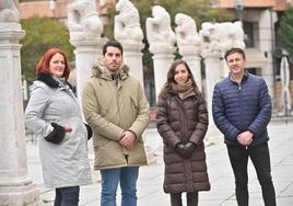 Kata Sara Gyuricza, Álvaro Elices, Delia Rodríguez y David Carvajal, miembros de La Facultad Invisible