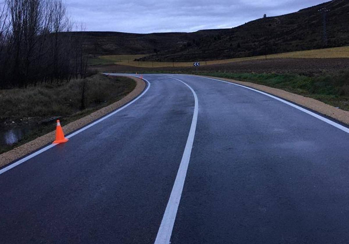 Carretera de Carrascal del Río, una vez abierta al tráfico tras el cierre de las últimas horas.