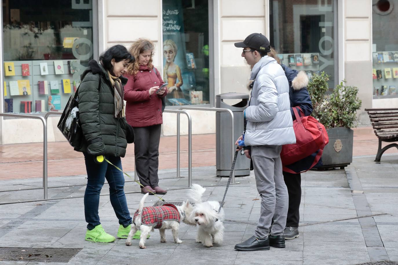 Momentos de espera, en Valladolid, antes de la bendición de San Antón.