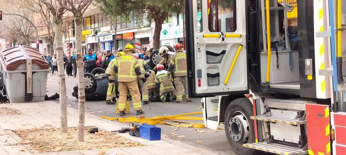 Las imágenes del impactante accidente en la calle Cigüeña