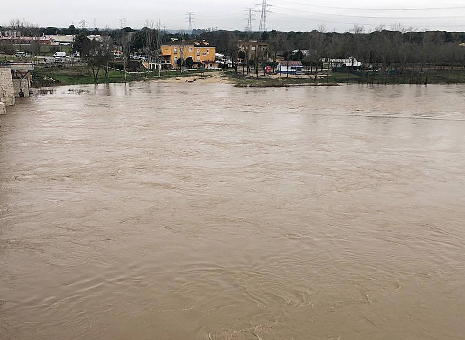 El río Duero en Tordesillas.