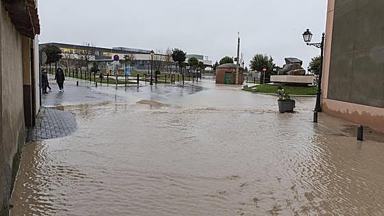Inundación en Valverde del Majano.