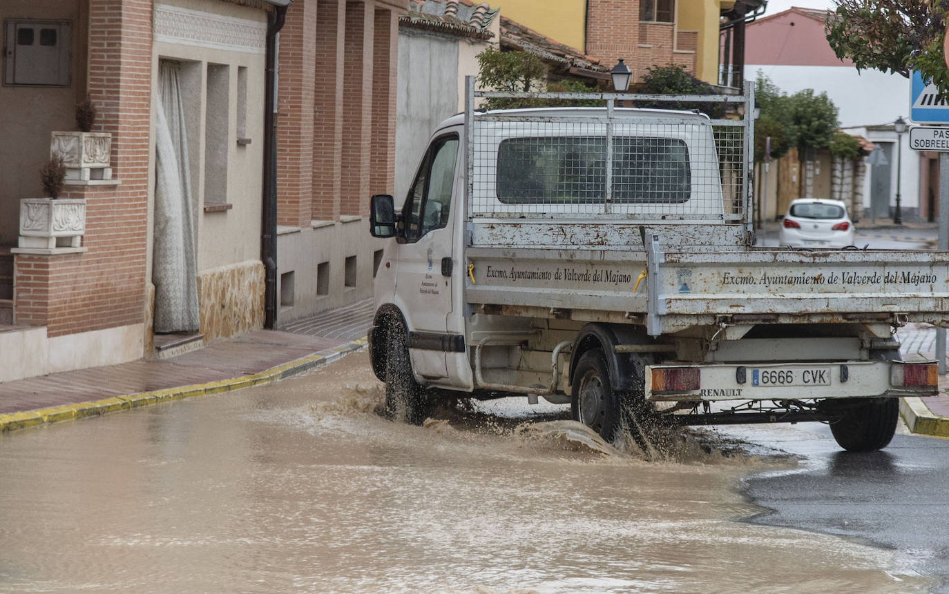 La inundación en Valverde del Majano, en imágenes