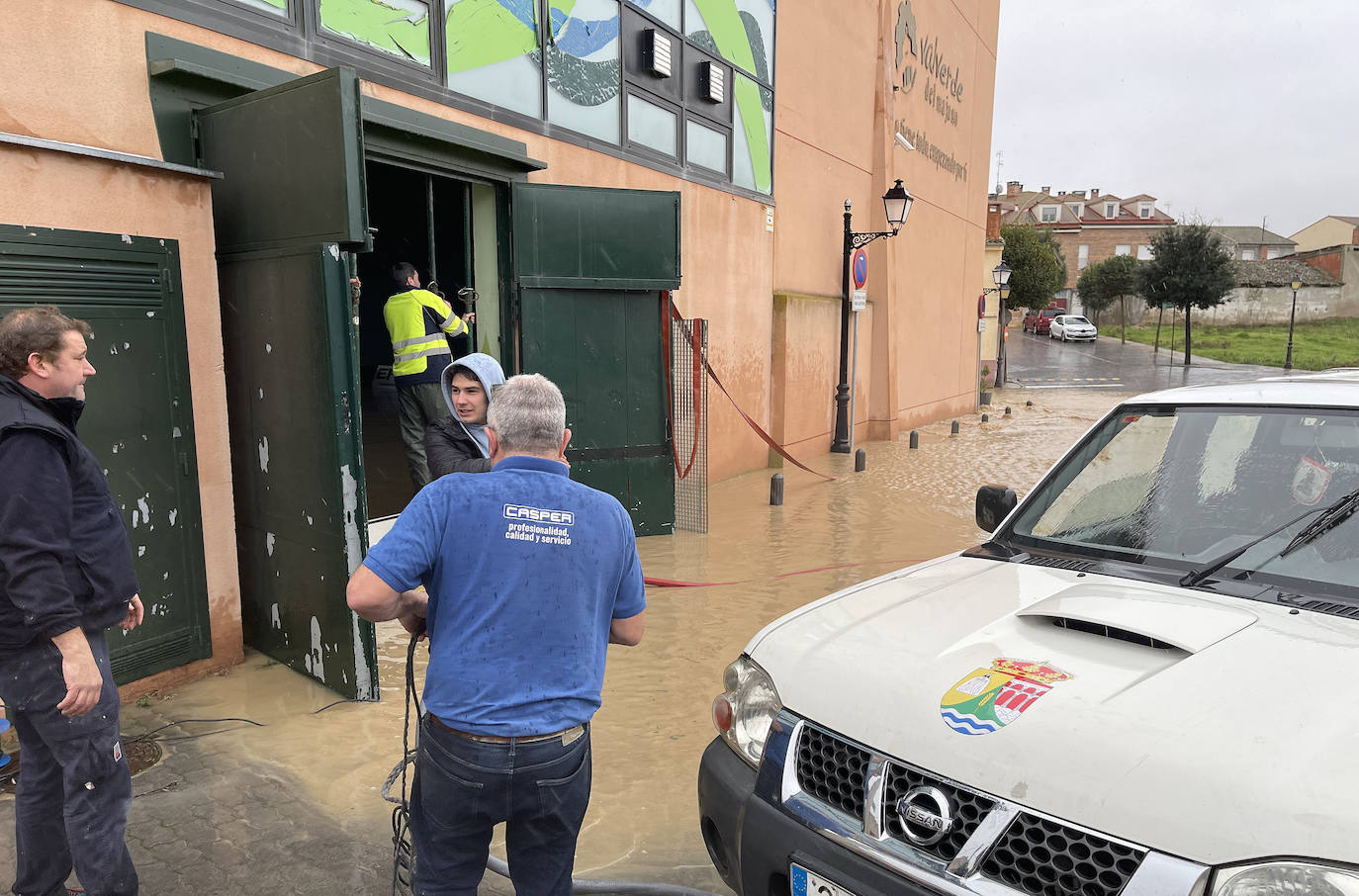 La inundación en Valverde del Majano, en imágenes