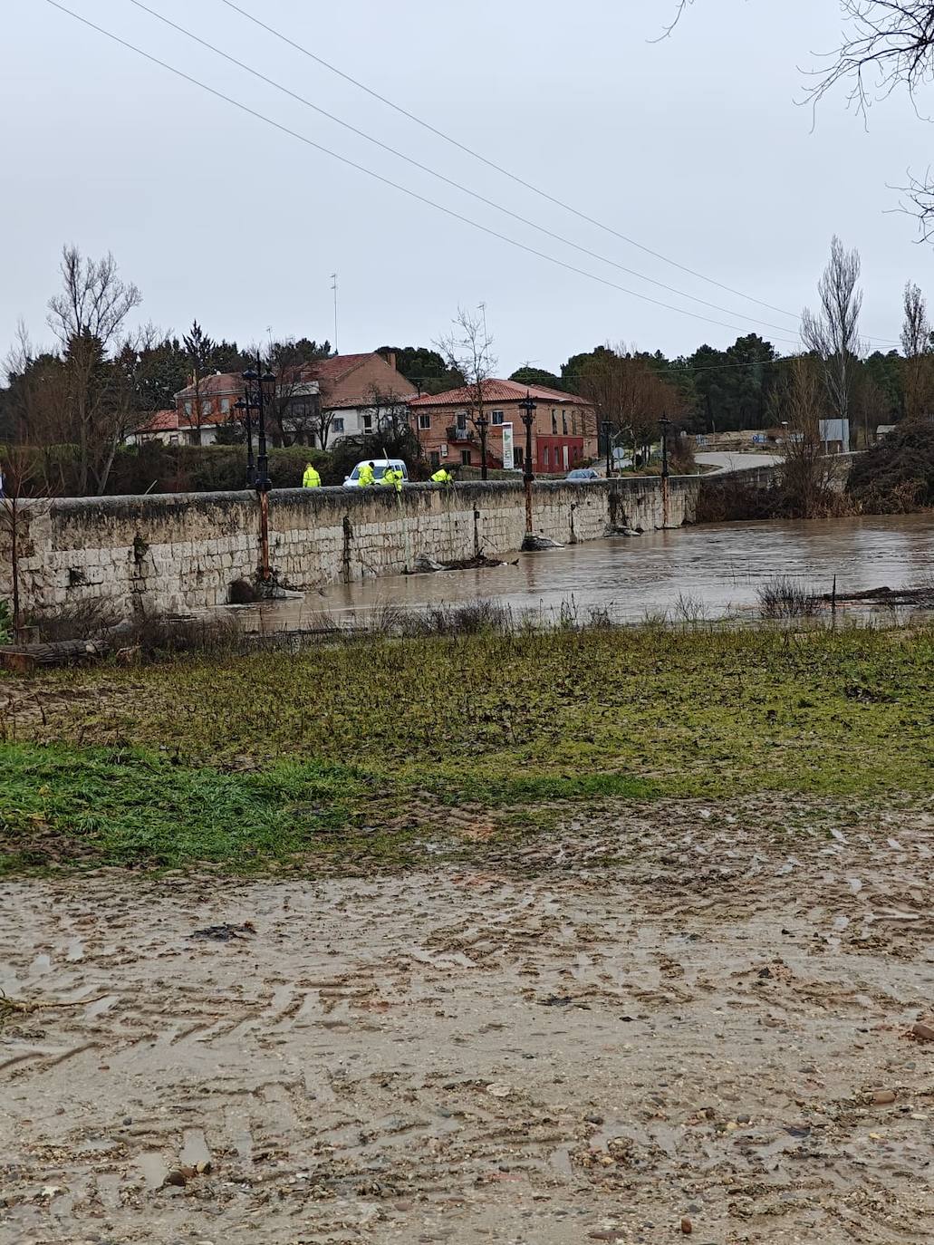 El río Cega a su paso por el municipio de Mojados.