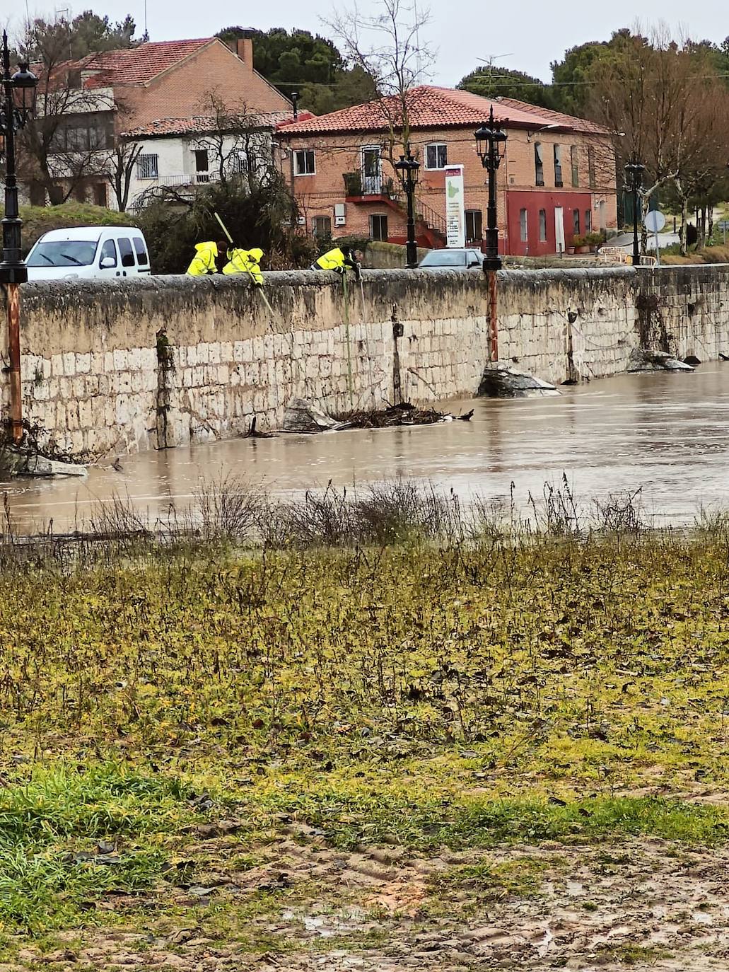 El río Cega a su paso por el municipio de Mojados.