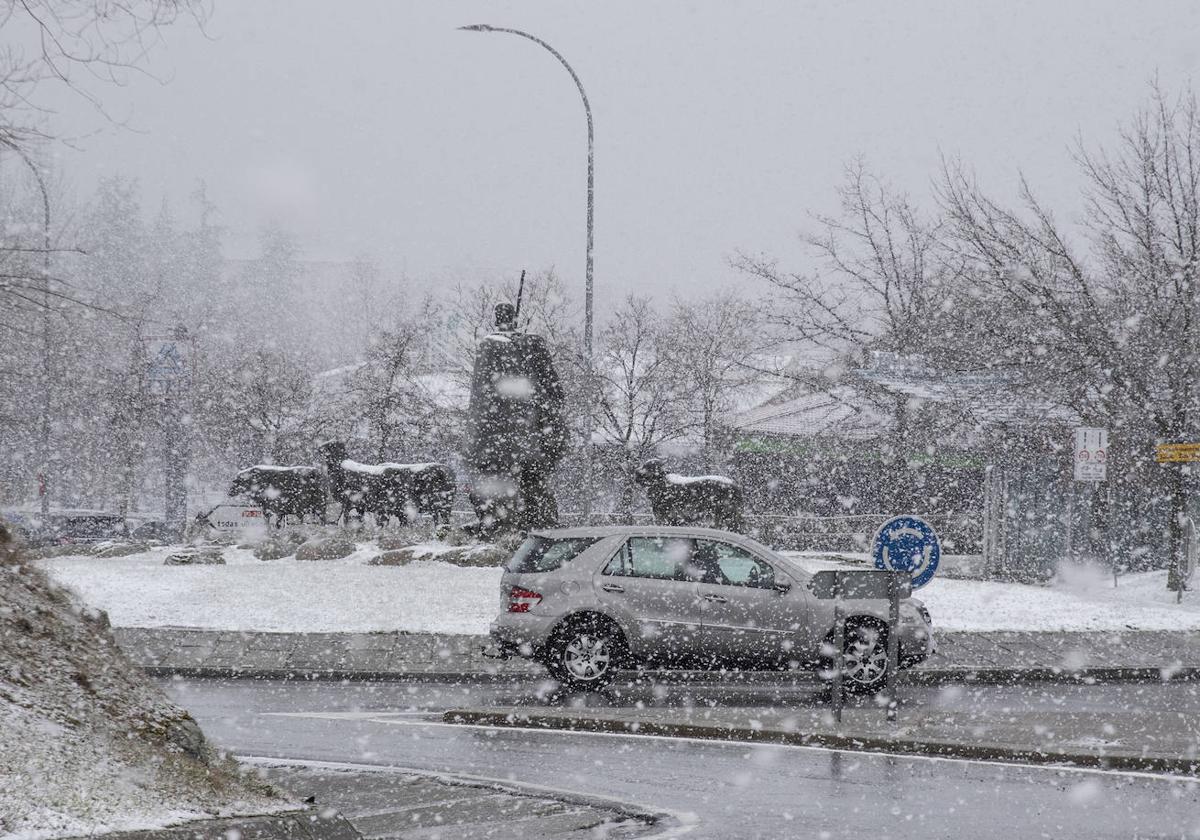 Nevada en Segovia en febrero de 2023.