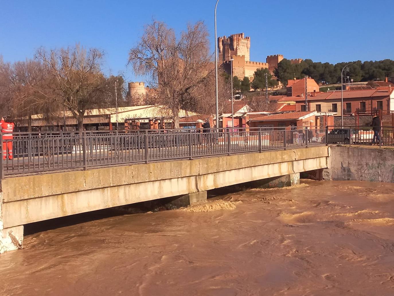 Crecida del río Zapardiel en Medina del Campo