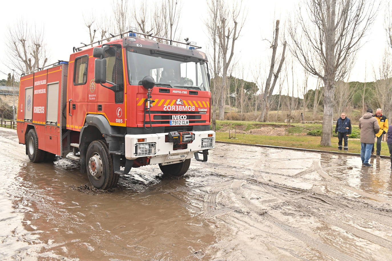 Crecida del río Cega en Viana (Valladolid)