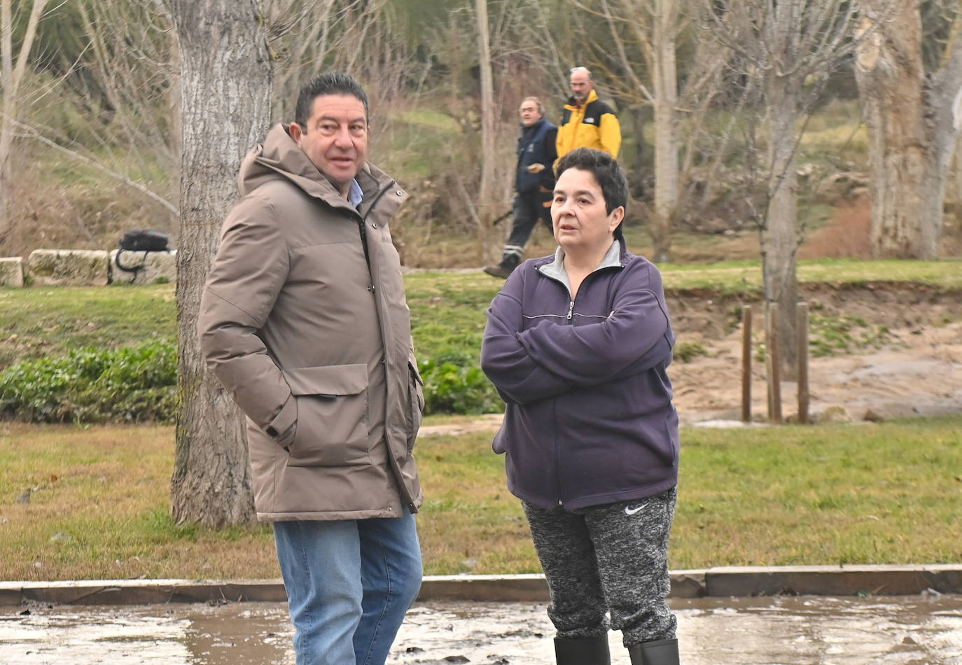 Crecida del río Cega en Viana (Valladolid)