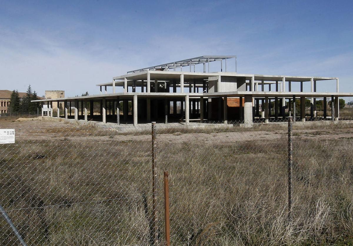 Estado actual del centro de salud de Nueva Segovia, cuyas obras llevan paradas desde primavera.