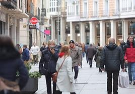 Zona comercial del centro de Palencia.