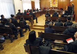 Uno de los momentos del juicio por la operación Río Lobos en la Audiencia Provincial de Segovia, este lunes.