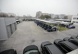 Vista general del nuevo aparcamiento de la Comisaría de Delicias.
