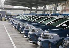 Nuevos vehículos de la Policía Nacional que han sido presentados esta semana en Valladolid.
