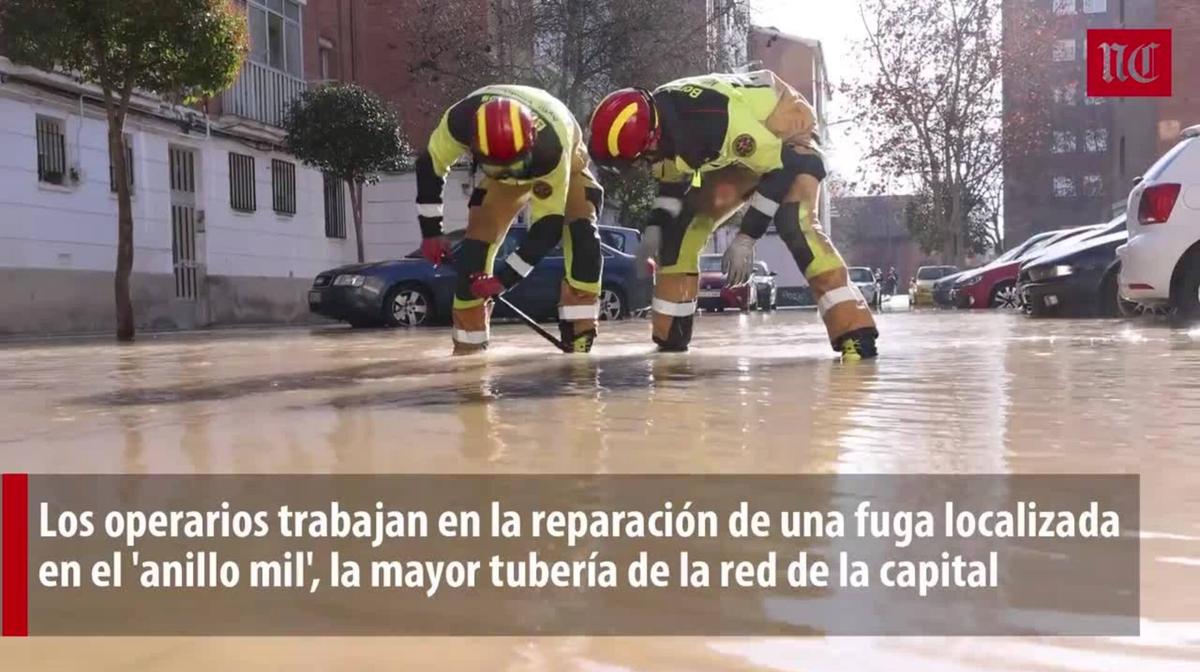 Valladolid: el reventón del 'anillo mil' reduce la presión de agua de media ciudad