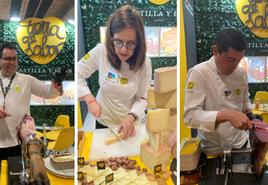 Diferentes degustaciones en el stand de Tierra de Sabor en la pasada edición de Madrid Fusión.