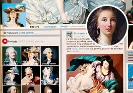 El supuesto muro de Facebook de Vigée Lebrun, retratista de María Antonieta.