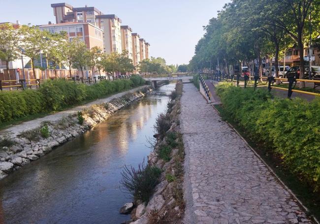 El trazado actual del río Esgueva