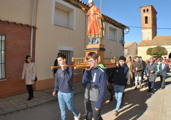 Procesión de San Blas, este sábado en Villagarcía de Campos.