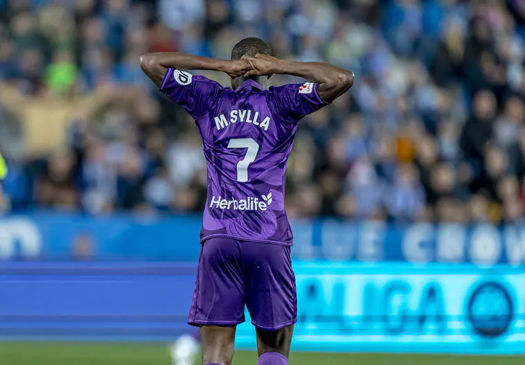 Sylla se lamenta tras fallar una ocasión en Leganés.