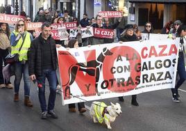 Protesta, esta mañana, por las calles de Burgos.