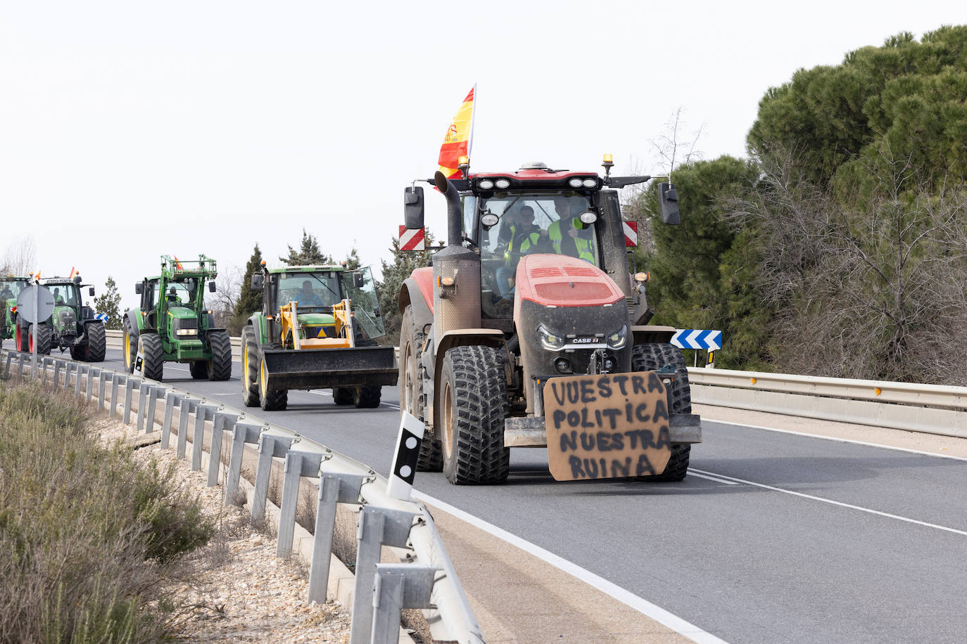 Protestas en la carretera N-122